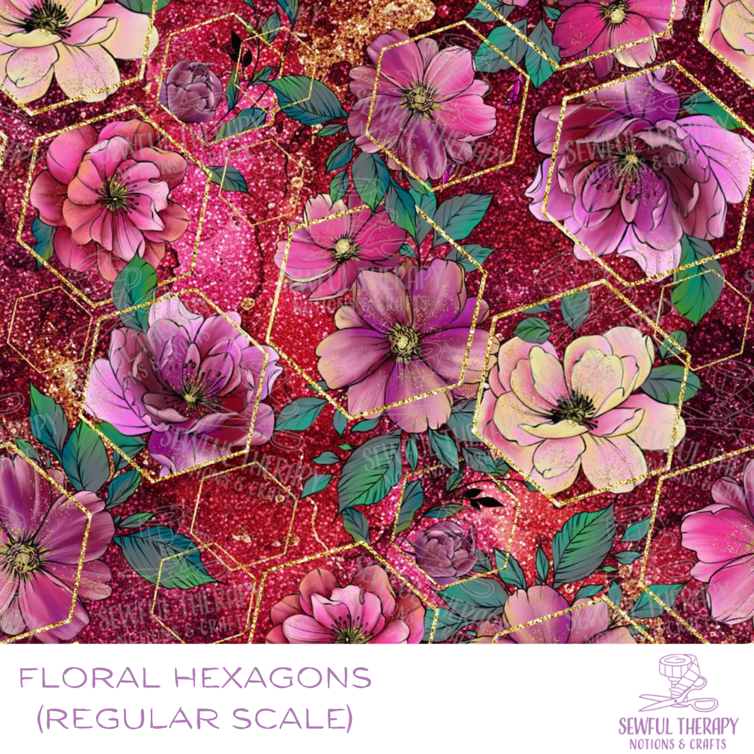 SewSquish Cloud (HY) - FLORAL HEXAGONS