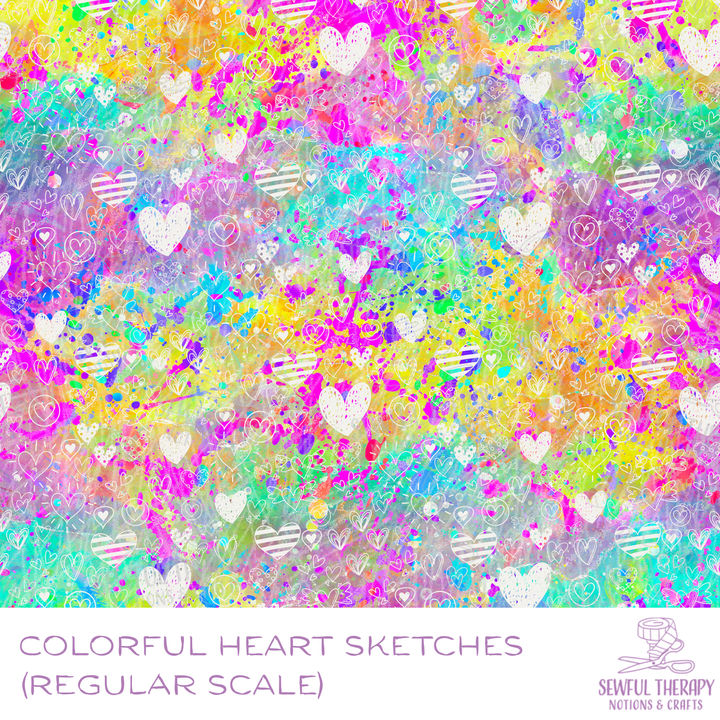 PREORDER 10-12 Business Weeks: Colorful Heart Sketches (Regular Scale)