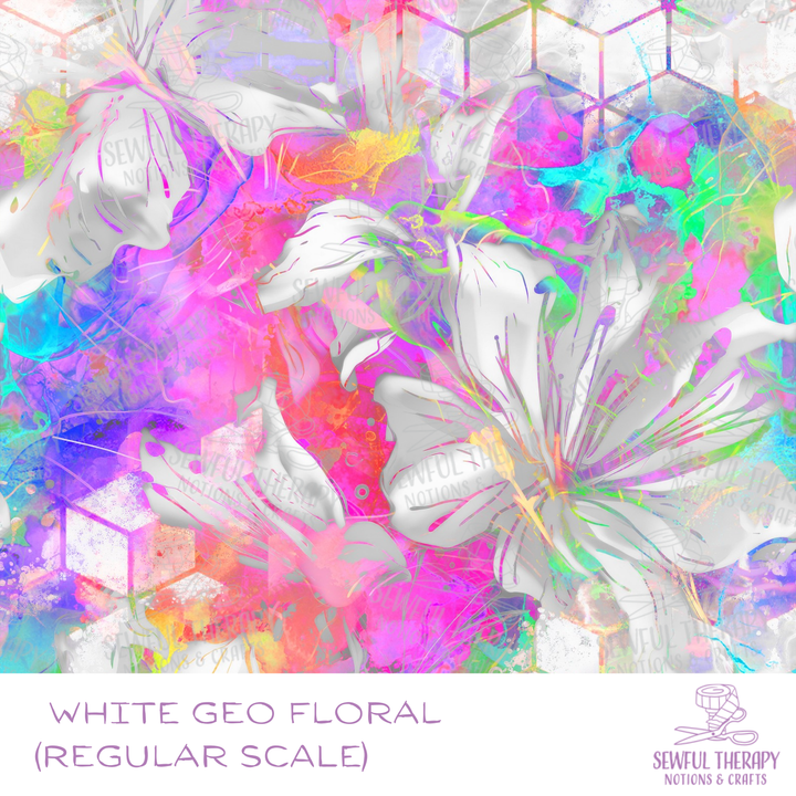 White Geo Floral SEWLUXE (YD)