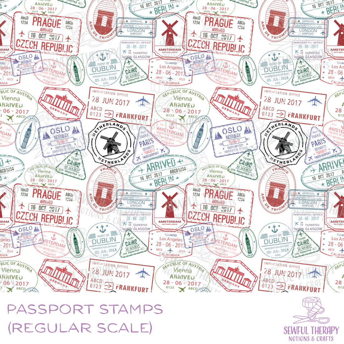PREORDER 10-12 Business Weeks: Passport Stamps (Regular Scale)