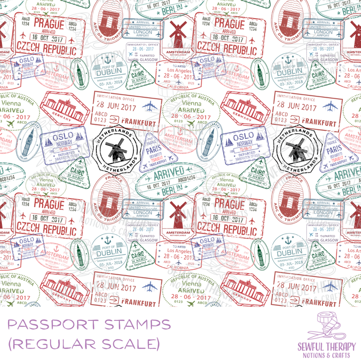 PREORDER 10-12 Business Weeks: Passport Stamps (Regular Scale)