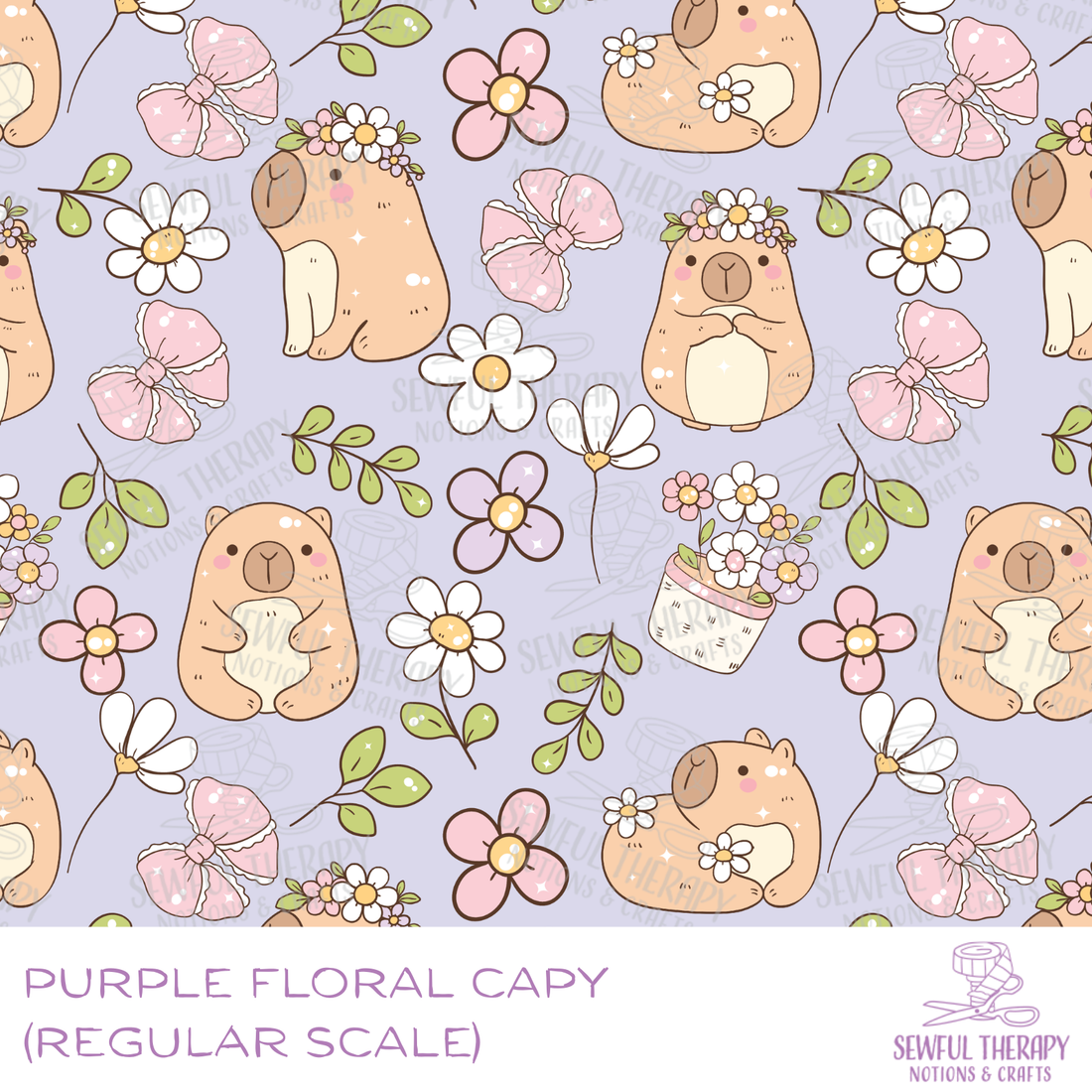 PREORDER 10-12 Business Weeks: Purple Floral Capy (Regular Scale)
