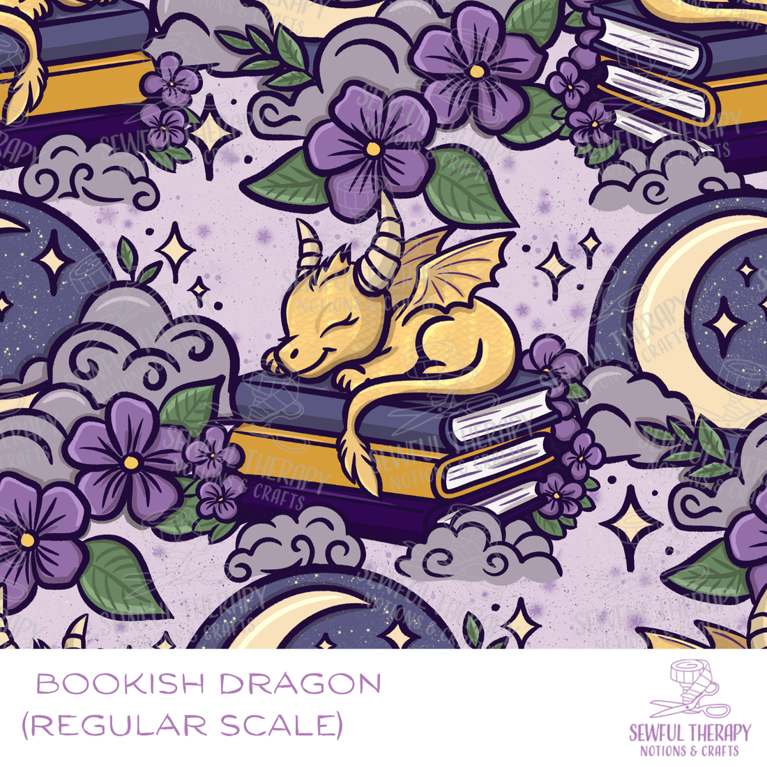 Bookish Dragon Hexatex (YD)