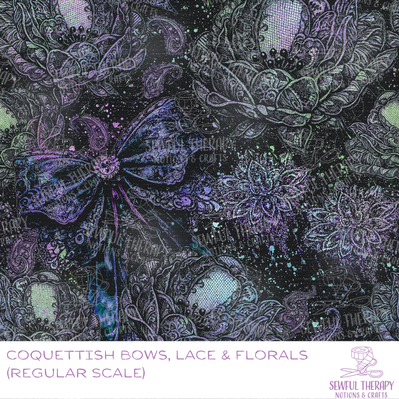 PREORDER 10-12 Business Weeks: Coquettish Bows, Lace & Florals Corduroy - Yard (Regular Scale)
