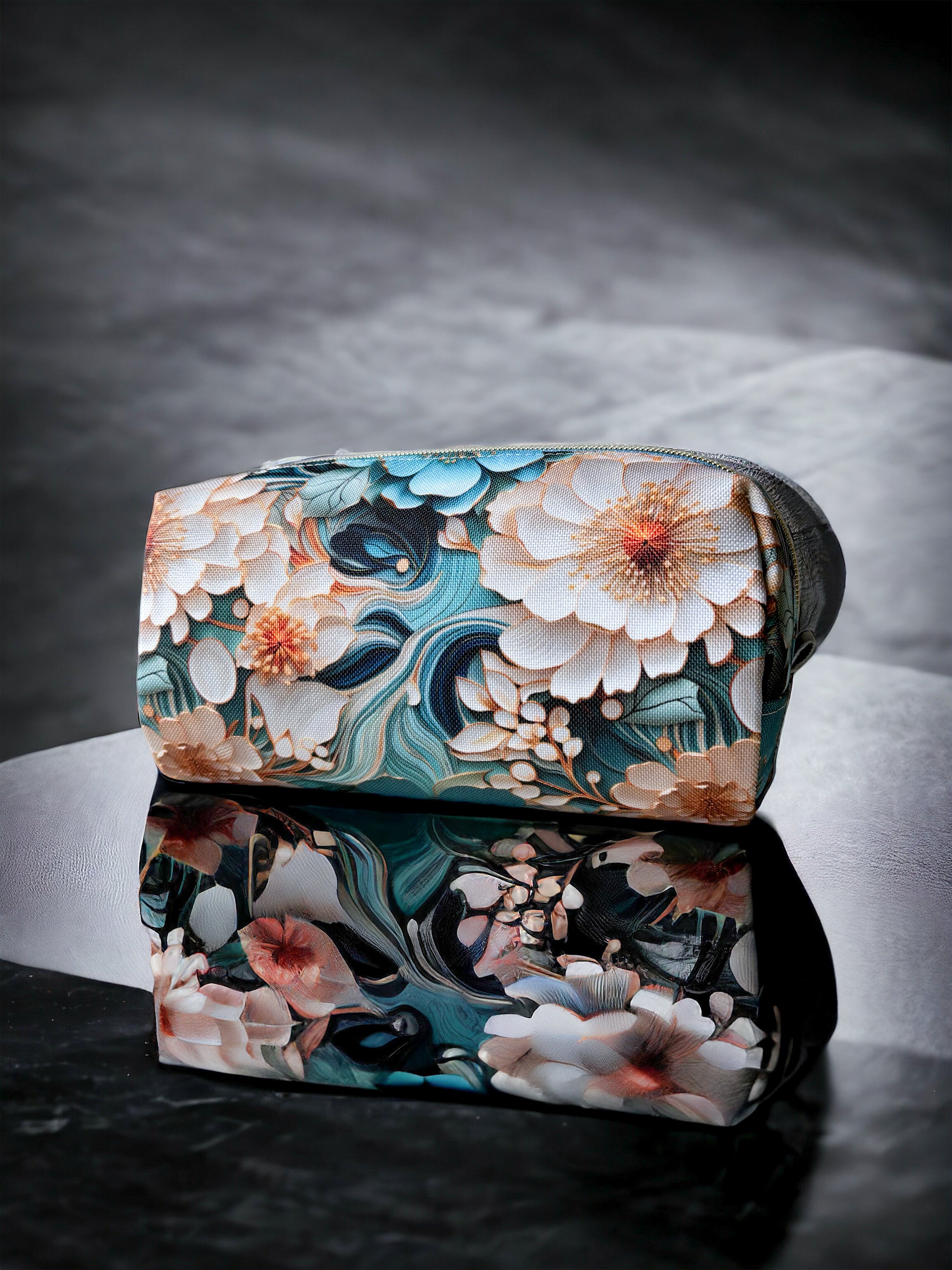 Sarah's Gold Lined Florals Waxed Canvas (Half Yard)