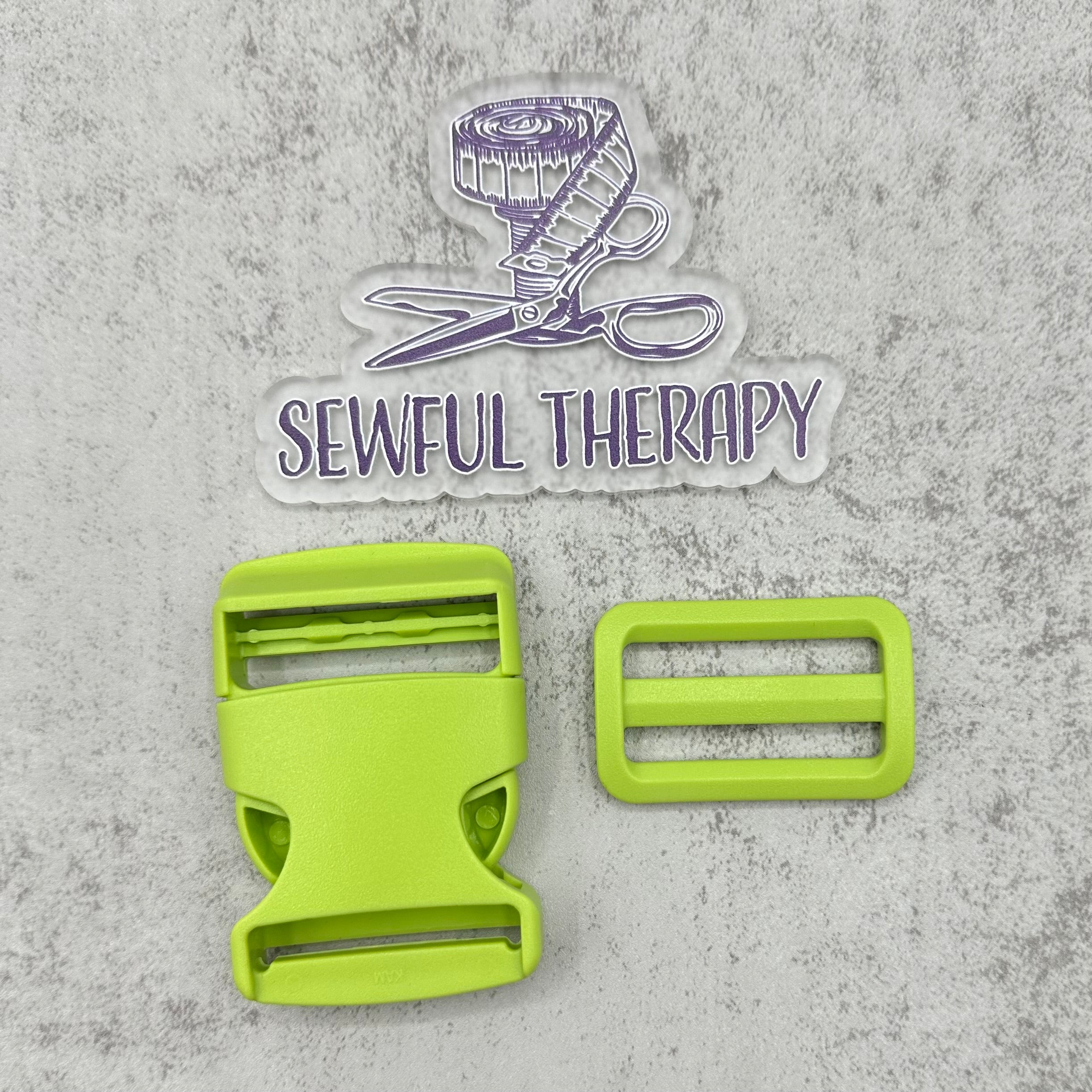 1.5" Plastic Buckle Set: Side Release Buckle + Adjuster