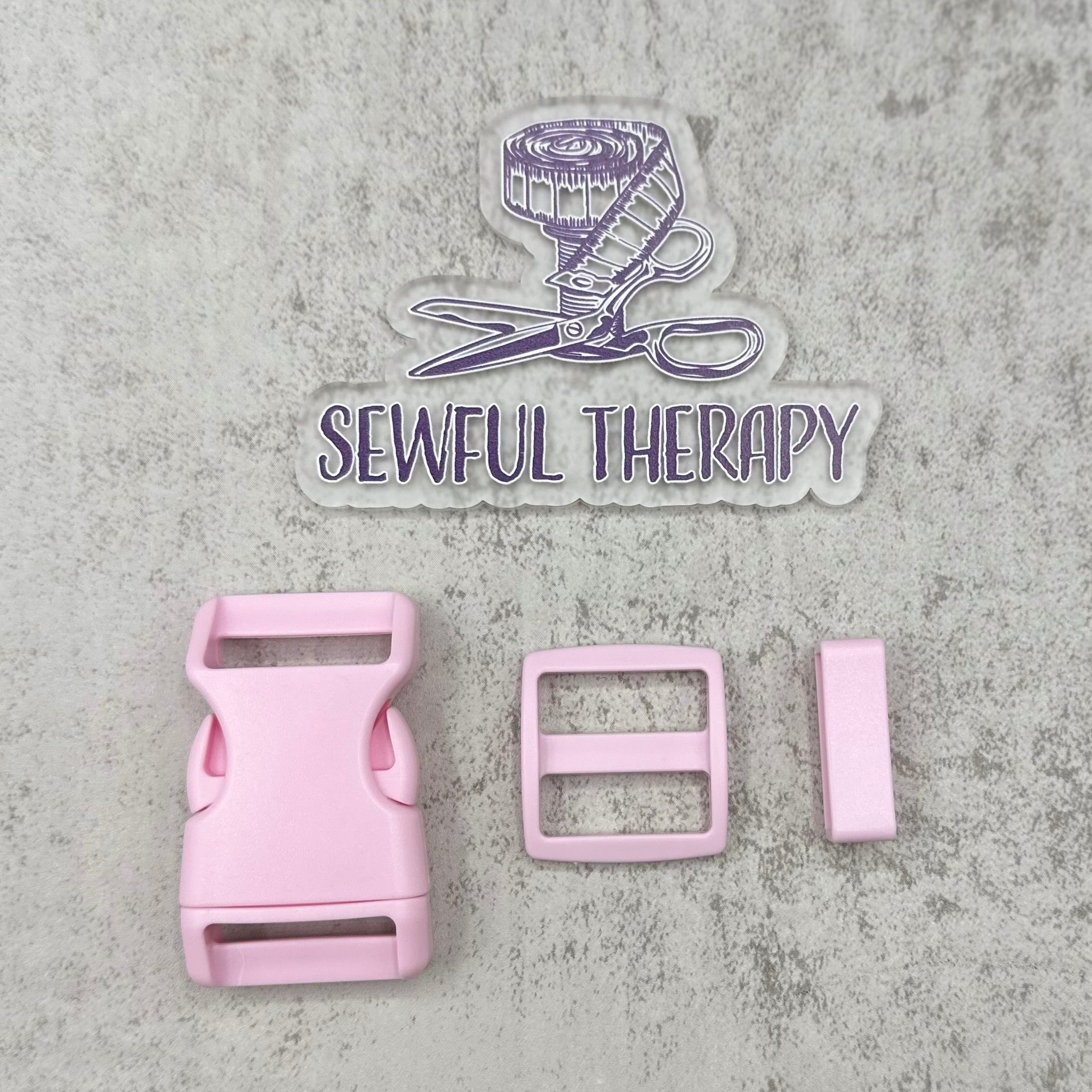 1" Plastic Buckle Set: Side Release Buckle + Adjuster + Loop