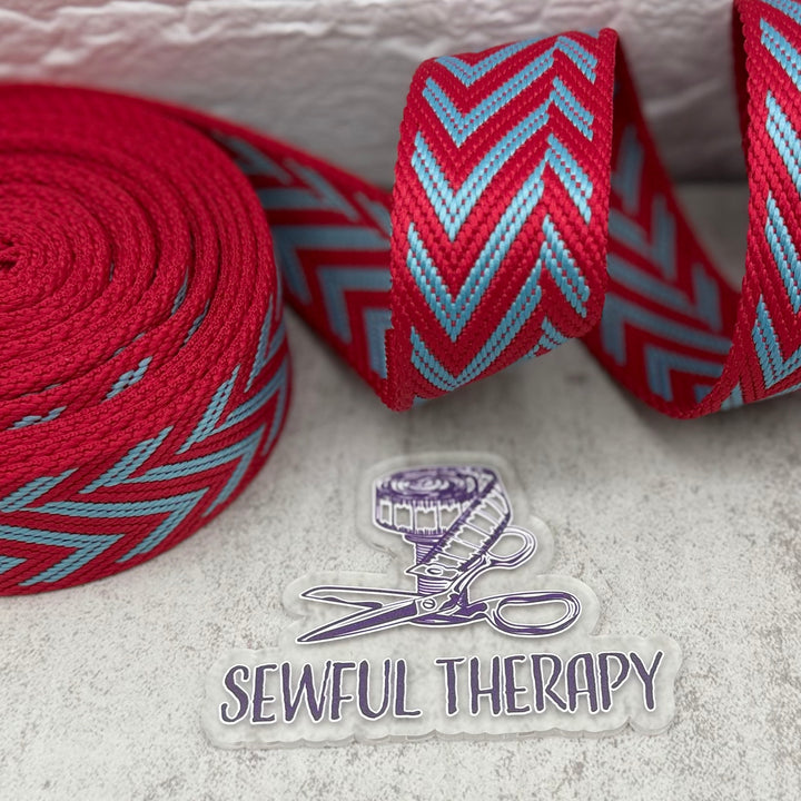 1.5" (38mm) Wide - Zig Zag Webbing (5 Yards Precut)