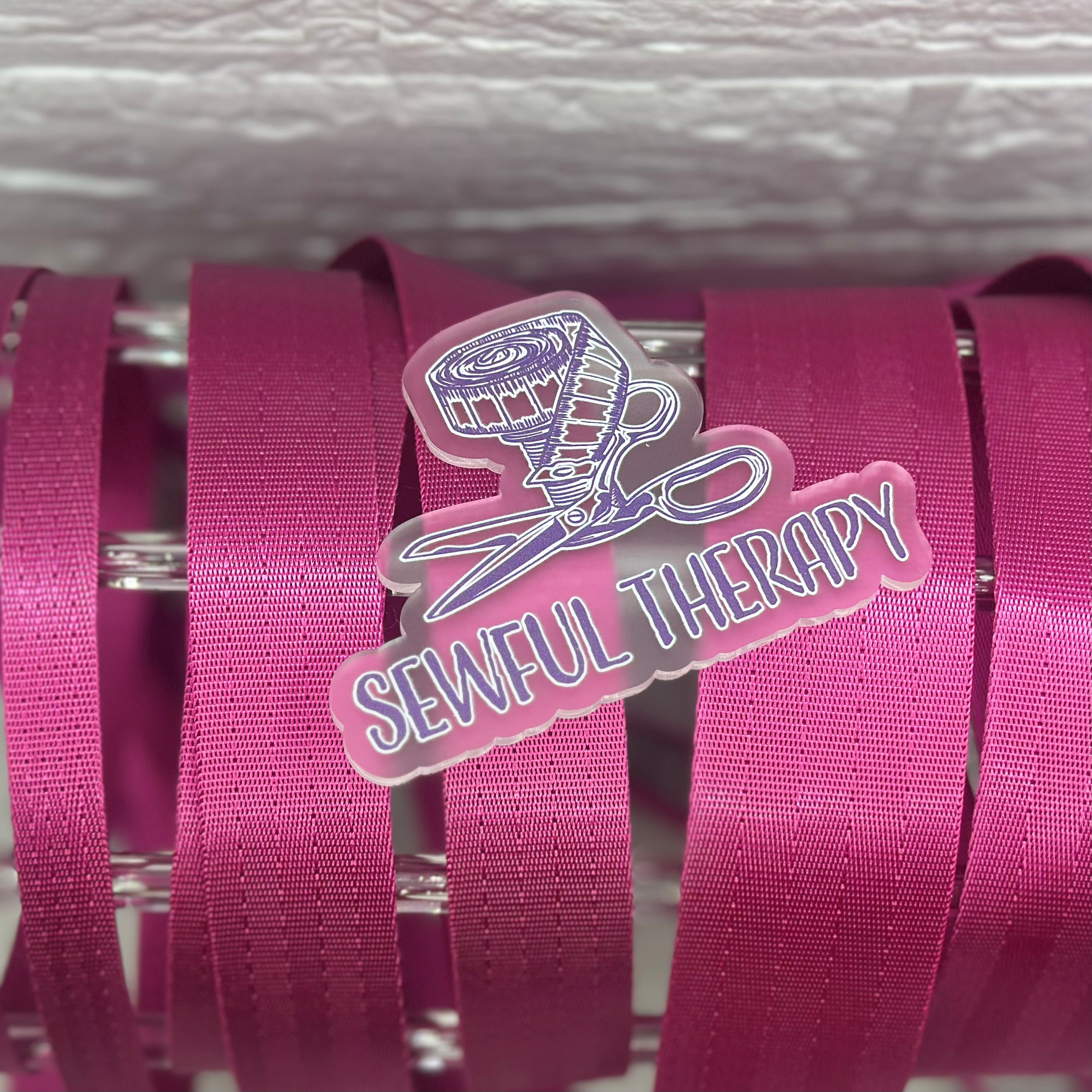 Raspberry Seatbelt Webbing (Precut 3 Yards): 0.5", 1”, 1.5”