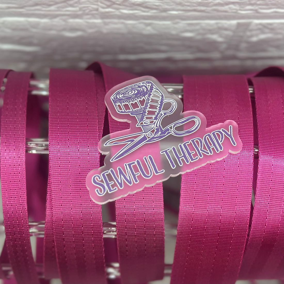 Raspberry Seatbelt Webbing (Precut 3 Yards): 0.5", 1”, 1.5”