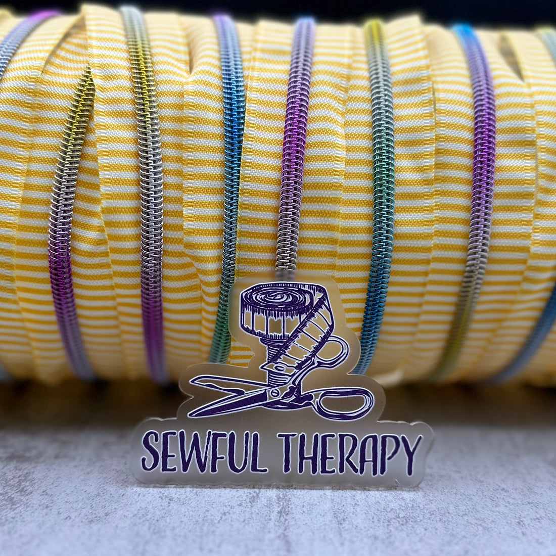 #5 Rainbow Teeth Striped Zipper Tape (3 Yard Precut)