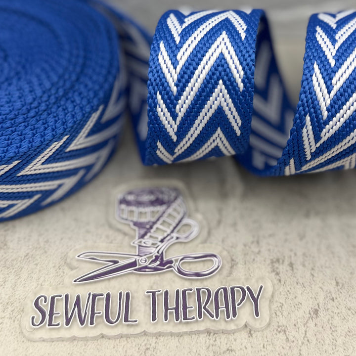 1.5" (38mm) Wide - Zig Zag Webbing (5 Yards Precut)