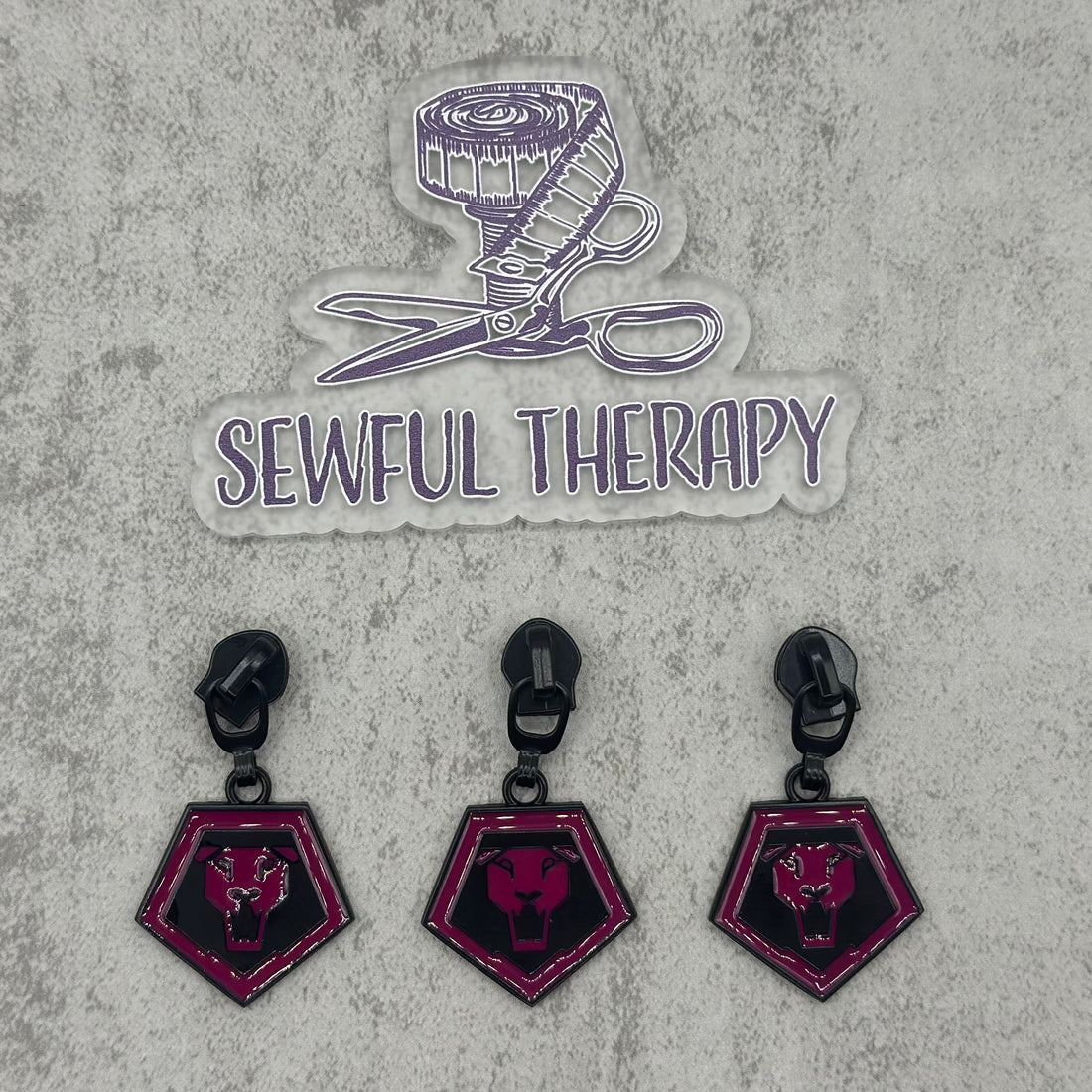 KPDH #5 Double Sided Enamel Zipper Pulls (Pack of 3)