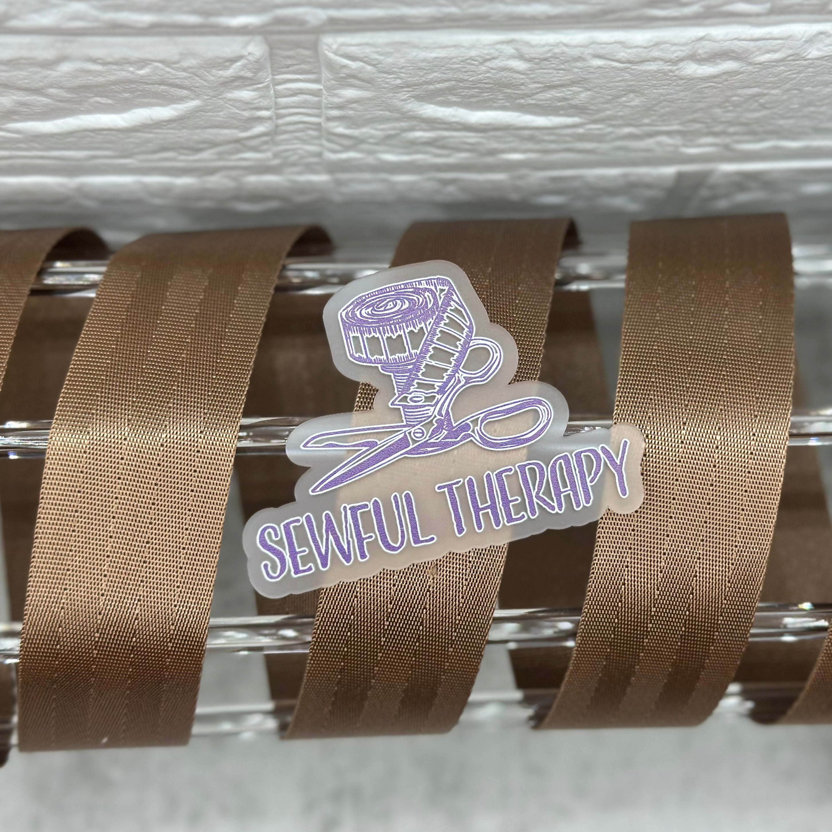 Cafe Au Lait Seatbelt Webbing (Precut 3 Yards): 0.5", 1”, 1.5”