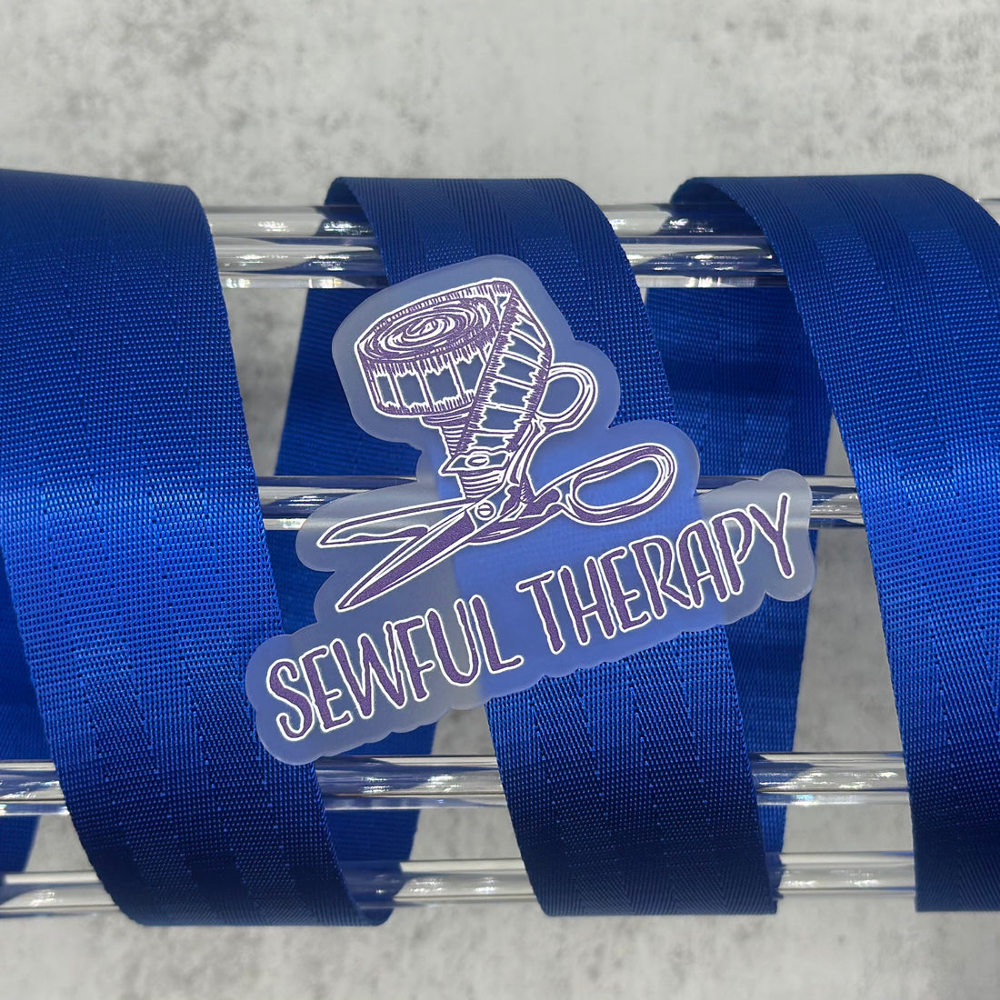 Bold Blue Seatbelt Webbing (Precut 3 Yards): 0.5", 1”, 1.5”