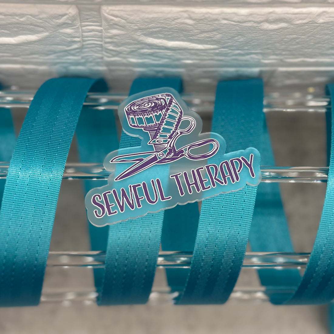 Turquoise Seatbelt Webbing (Precut 3 Yards): 0.5", 1”, 1.5”