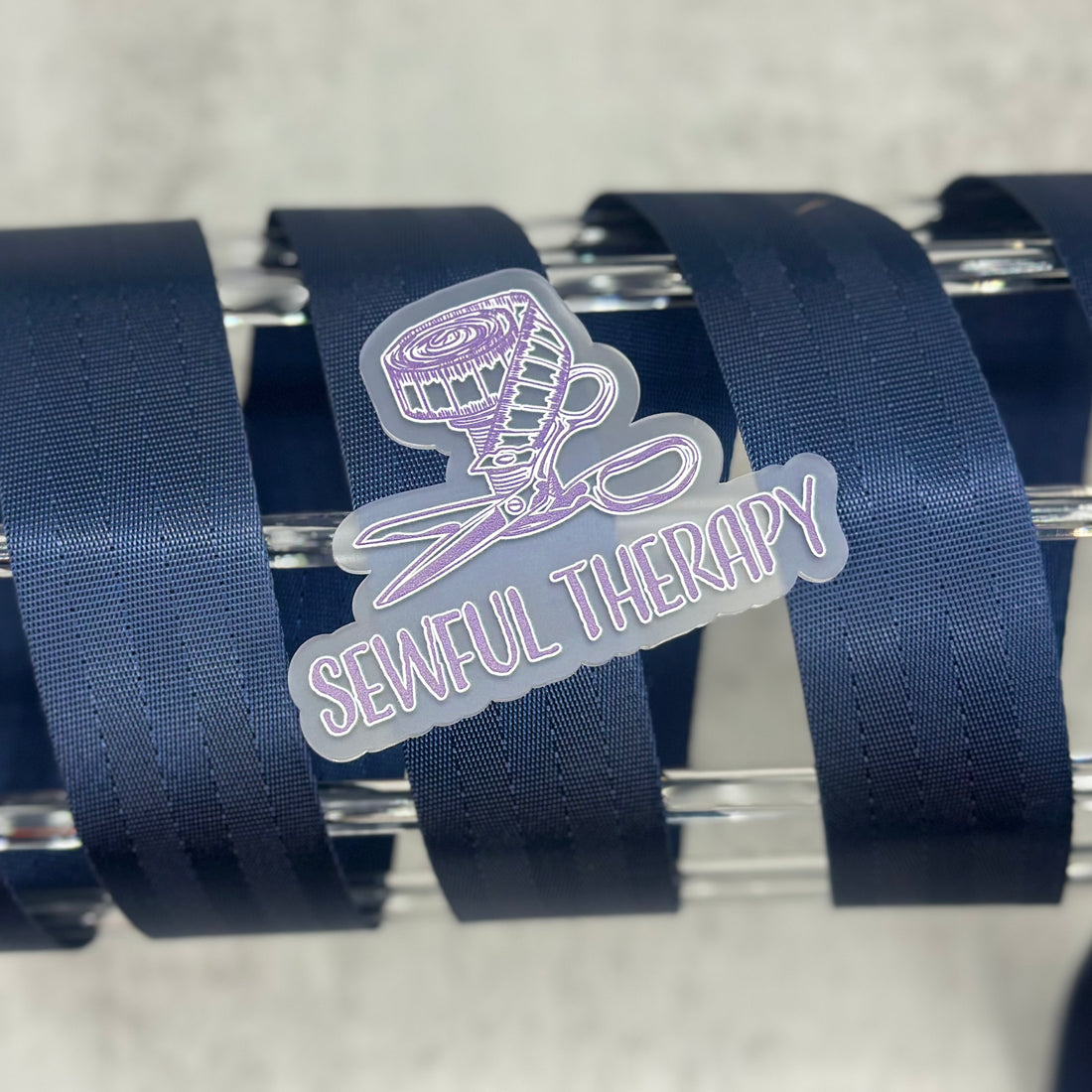 Navy Seatbelt Webbing (Precut 3 Yards): 0.5", 1”, 1.5”