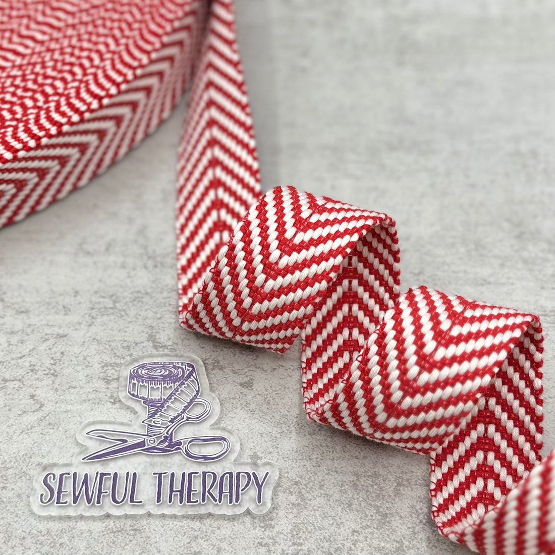 1.5" (38mm) Wide - Chevron Webbing (5 Yards Precut)