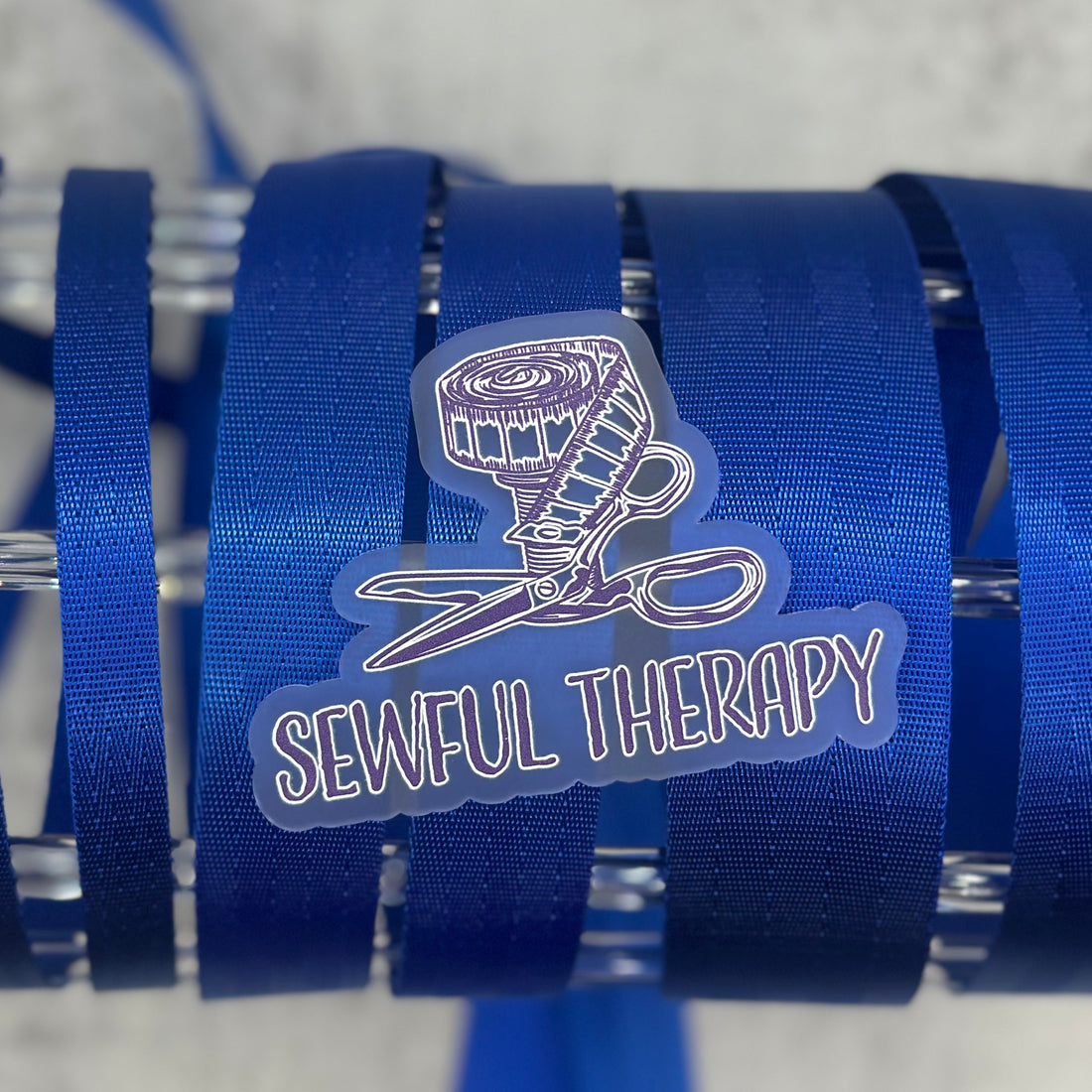 Bold Blue Seatbelt Webbing (Precut 3 Yards): 0.5", 1”, 1.5”
