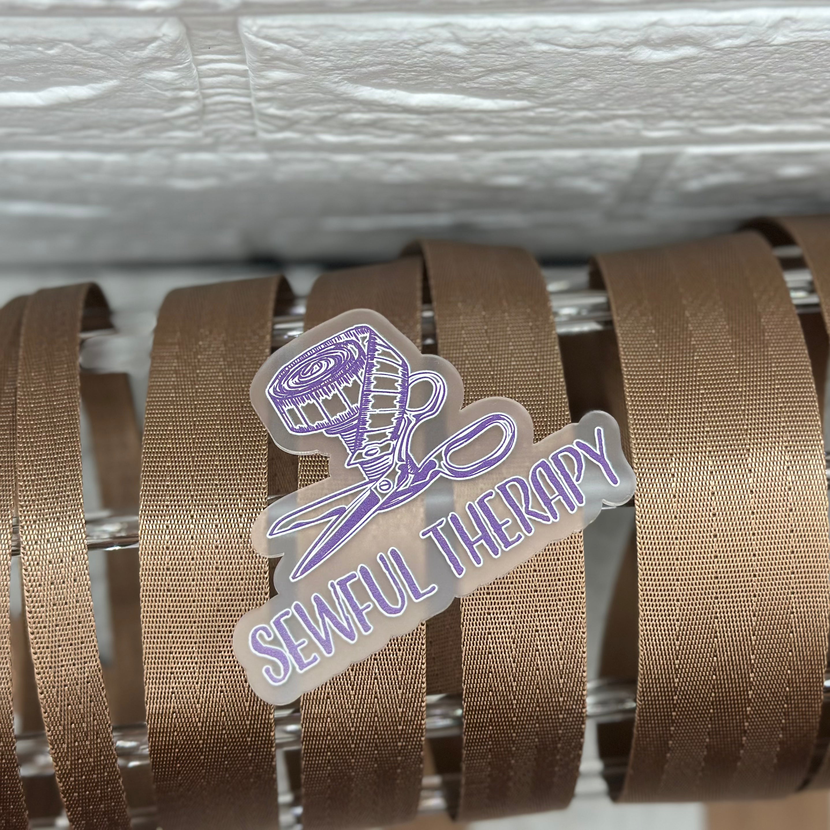 Cafe Au Lait Seatbelt Webbing (Precut 3 Yards): 0.5", 1”, 1.5”