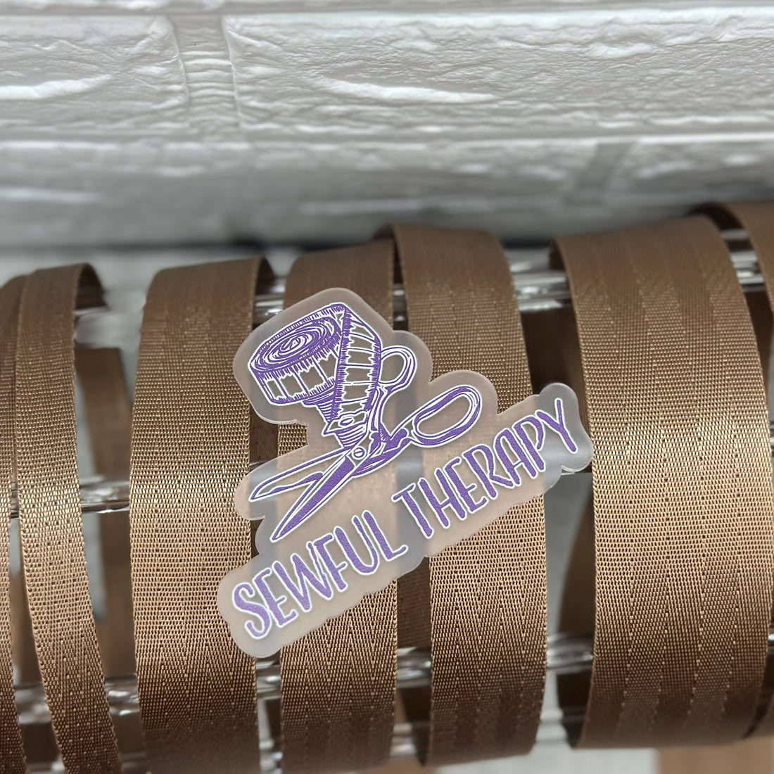 Cafe Au Lait Seatbelt Webbing (Precut 3 Yards): 0.5", 1”, 1.5”