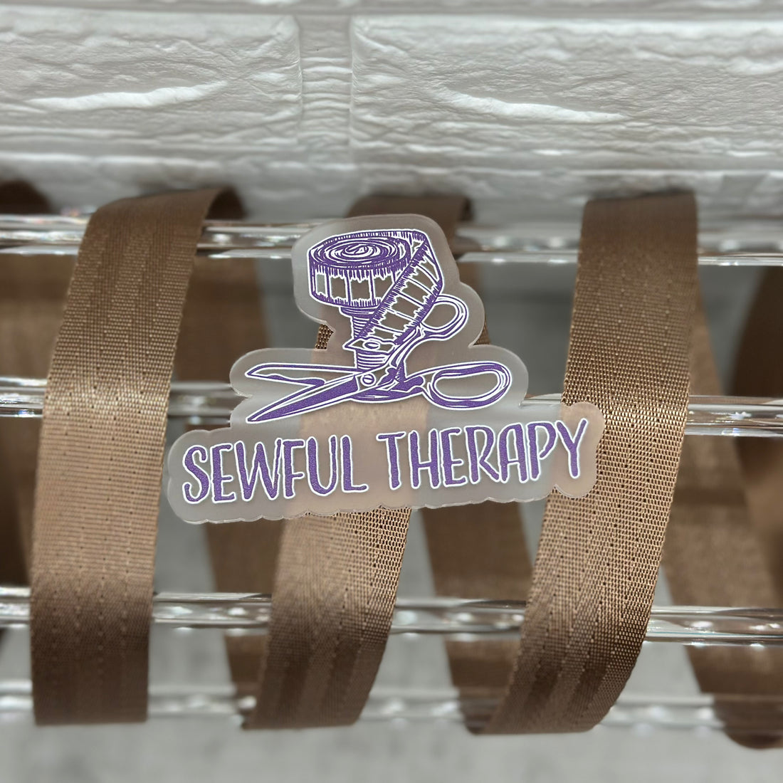 Cafe Au Lait Seatbelt Webbing (Precut 3 Yards): 0.5", 1”, 1.5”