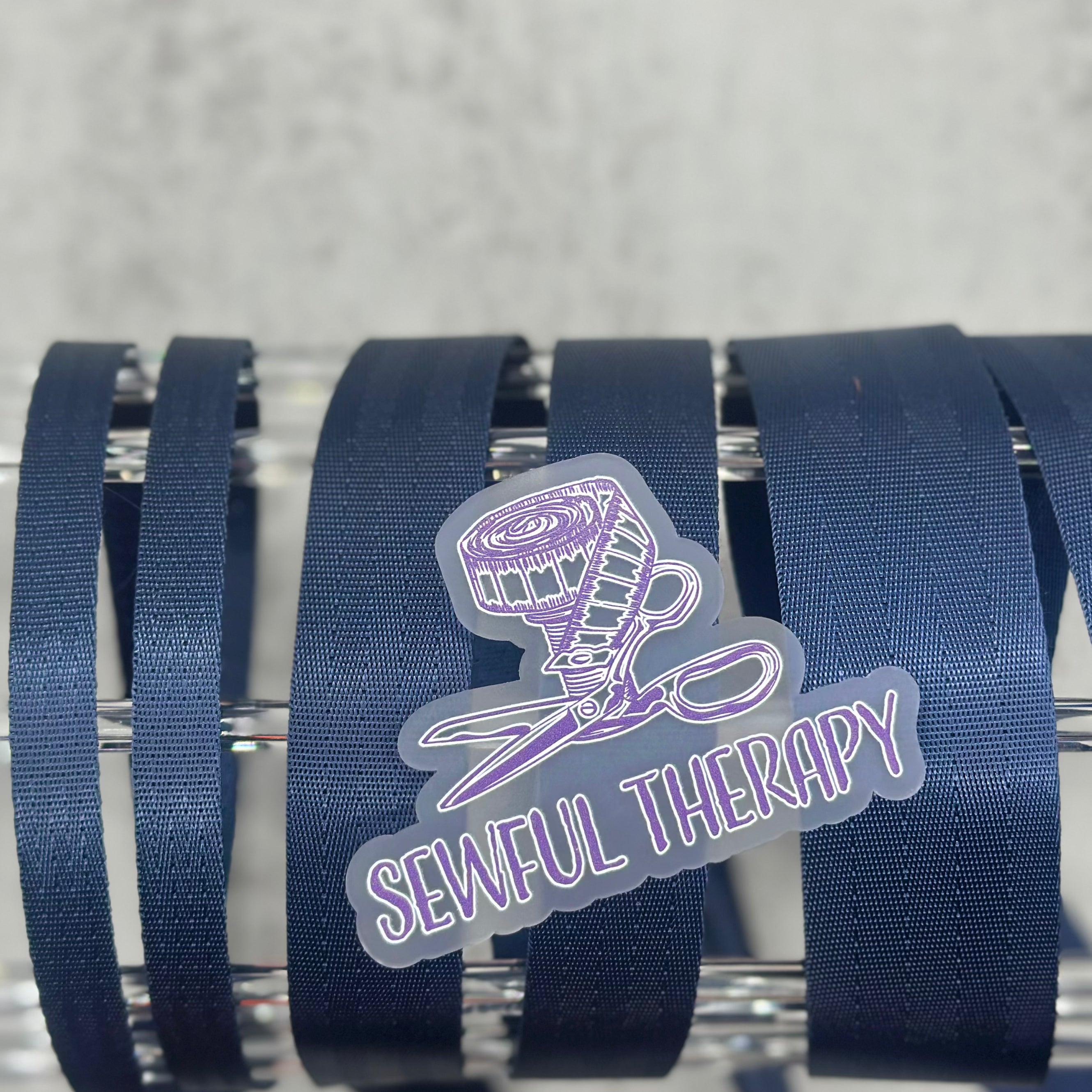 Navy Seatbelt Webbing (Precut 3 Yards): 0.5", 1”, 1.5”