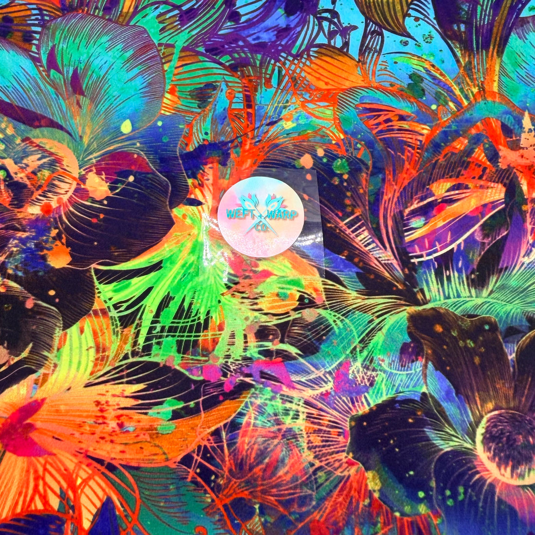 Weft & Warp Slick - Neon Floral (Yard)
