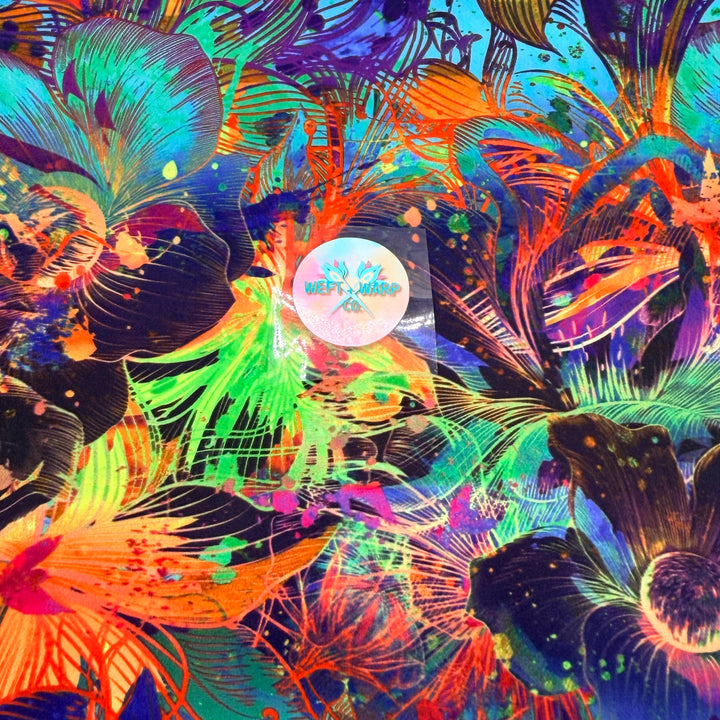 Weft & Warp Slick - Neon Floral (Yard)