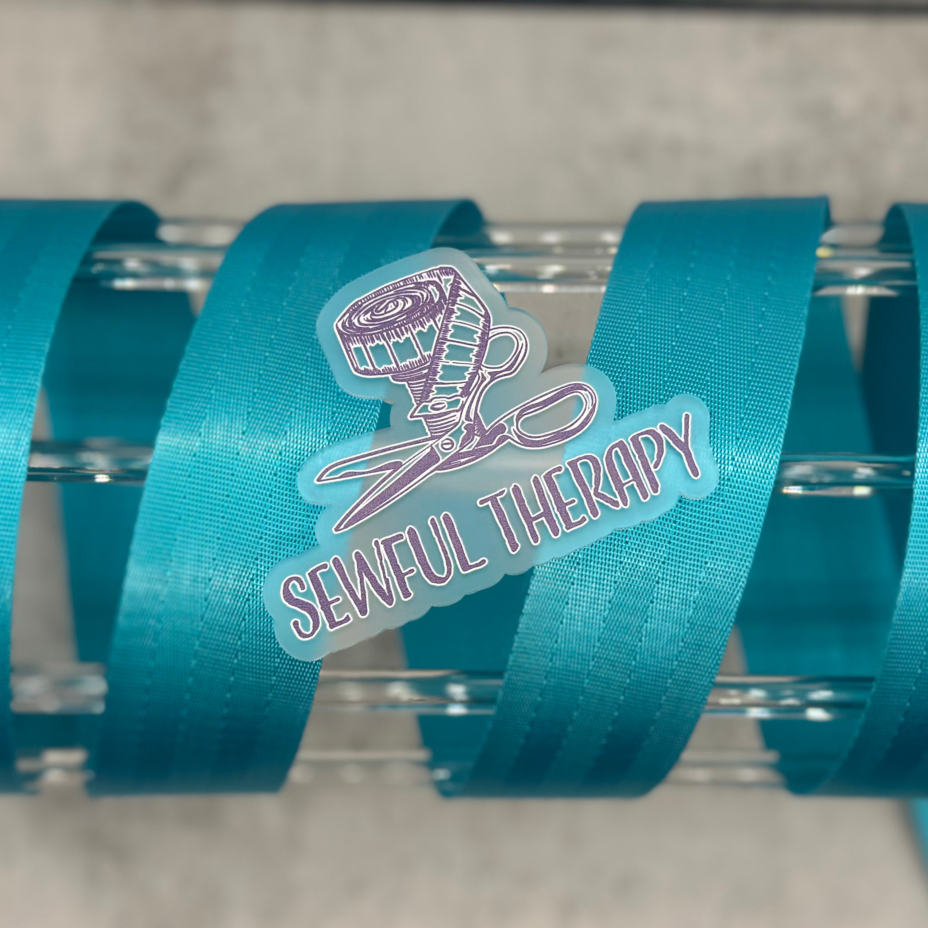Turquoise Seatbelt Webbing (Precut 3 Yards): 0.5", 1”, 1.5”