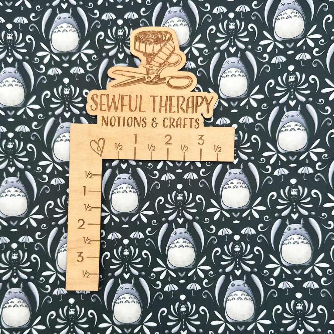 Friendly Forest Spirit Black Damask SewSmooth (Yard)