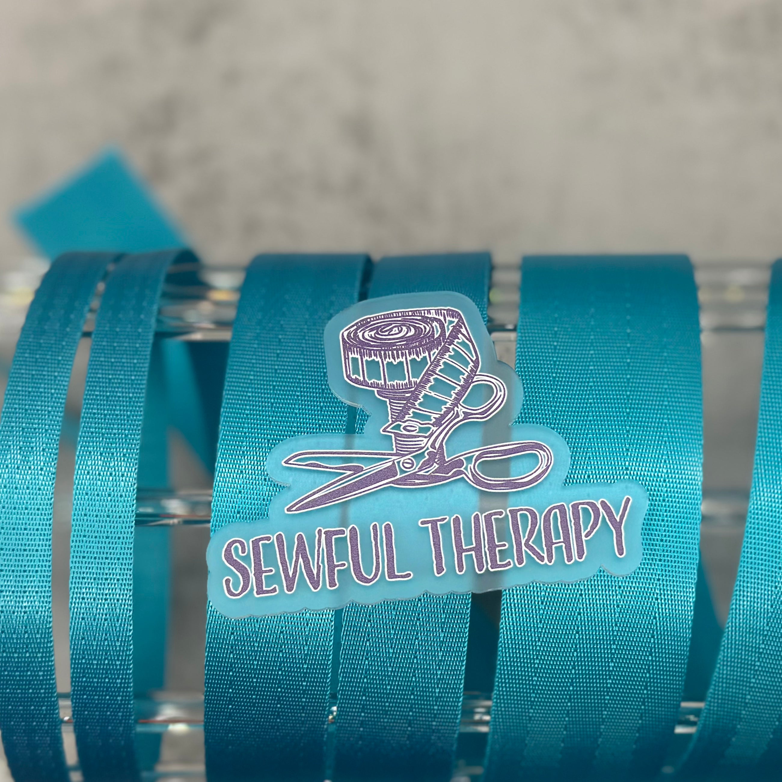 Turquoise Seatbelt Webbing (Precut 3 Yards): 0.5", 1”, 1.5”