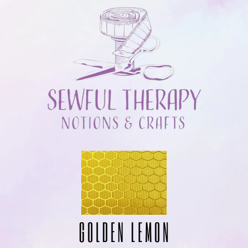 Adhesive Hex Polyester Ripstop 420D (HALF Yard) Golden Lemon