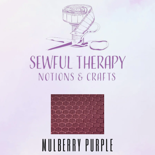 Adhesive Hex Polyester Ripstop 420D (HALF Yard) Mulberry Purple