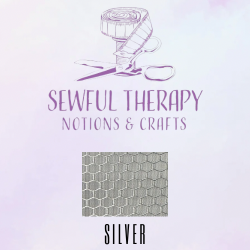 Adhesive Hex Polyester Ripstop 420D (HALF Yard) Silver