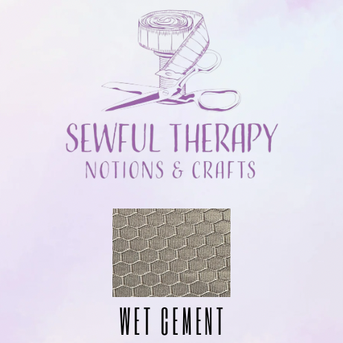 Adhesive Hex Polyester Ripstop 420D (HALF Yard) Wet Cement