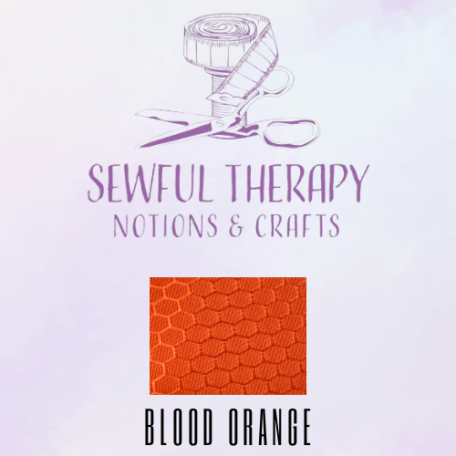 Adhesive Hex Polyester Ripstop 420D (HALF Yard) Blood Orange