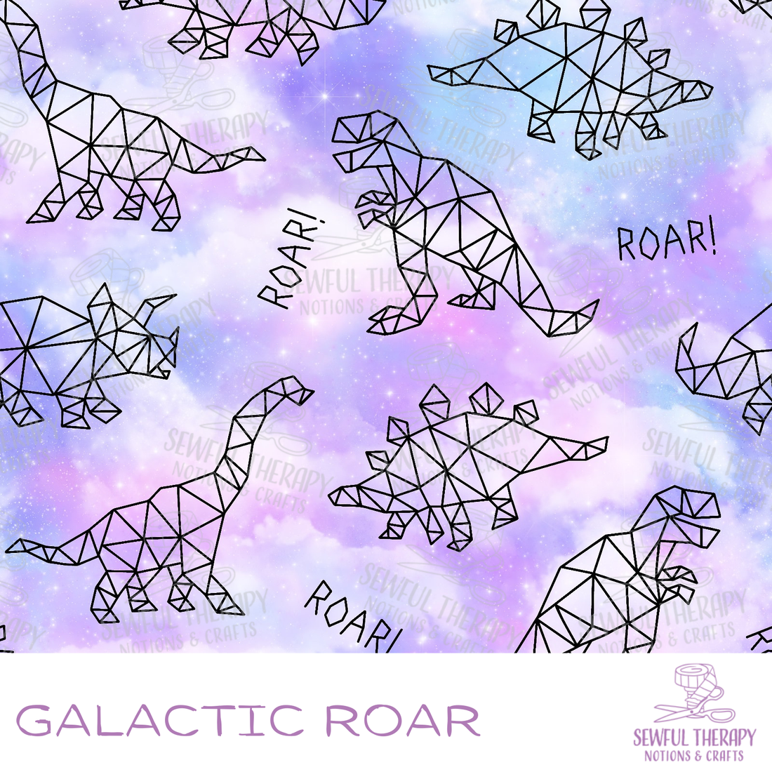 Sewful Adhesive Hexatex 420D (HALF Yard): Galactic Roar
