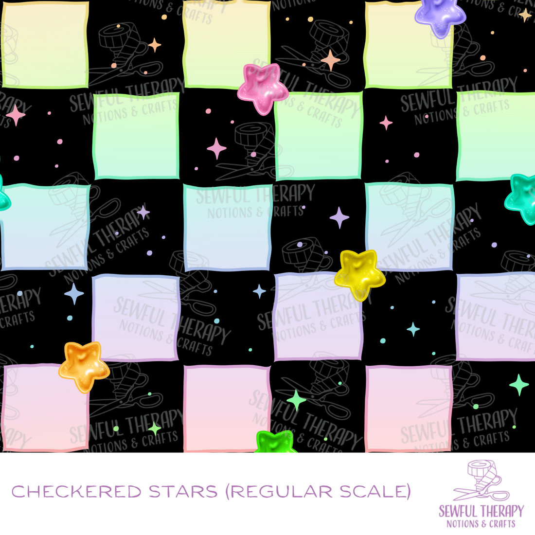 Checkered Stars Hexatex (YD)