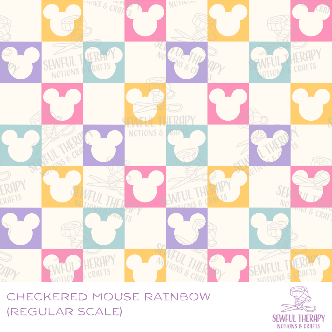 Checkered Mouse Rainbow Hexatex (YD)