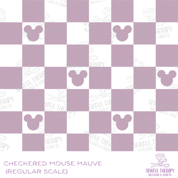 Checkered Mouse Mauve Hexatex (YD)