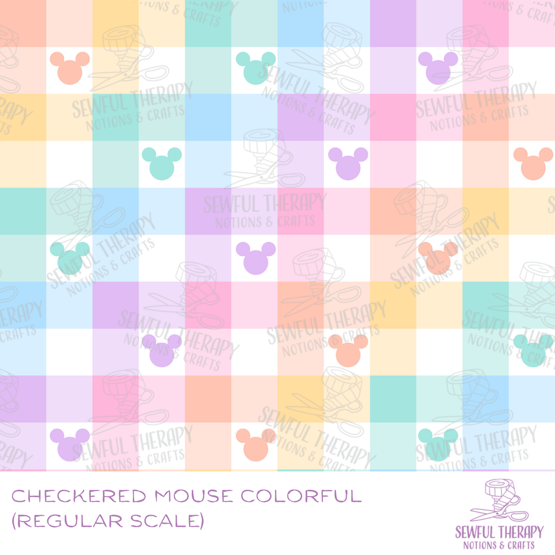 Checkered Mouse Colorful Hexatex (YD)