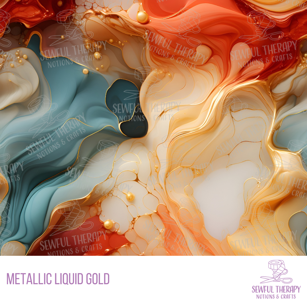Sarah's Metallic Liquid Gold Outdoor Utility Fabric (Yard) – Sewful ...