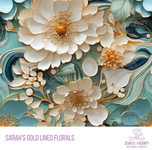 Load image into Gallery viewer, Sarah&#39;s Gold Lined Florals
