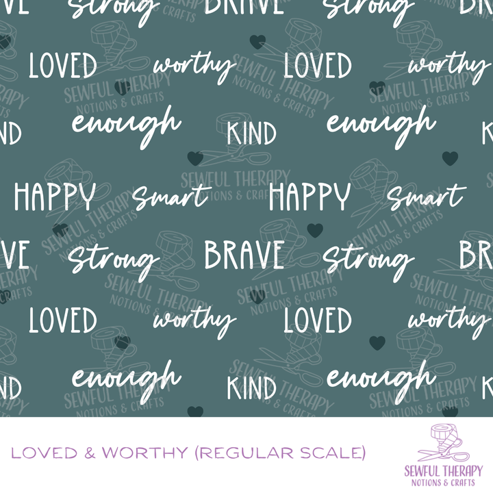 Loved & Worthy Affirmation Hexatex (YD)