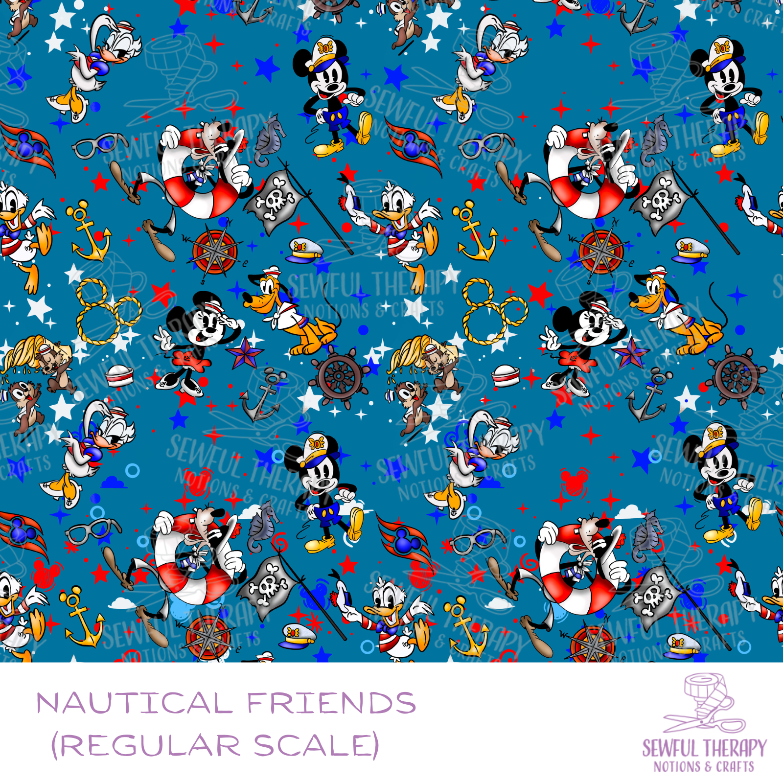 PREORDER 10-12 Business Weeks: Nautical Friends Corduroy - Yard (Regular Scale)