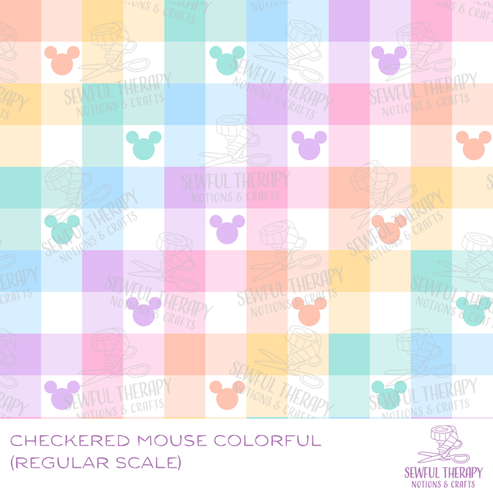 PREORDER 10-12 Business Weeks: SewSquish Cloud (HY) - CHECKERED MOUSE COLORFUL