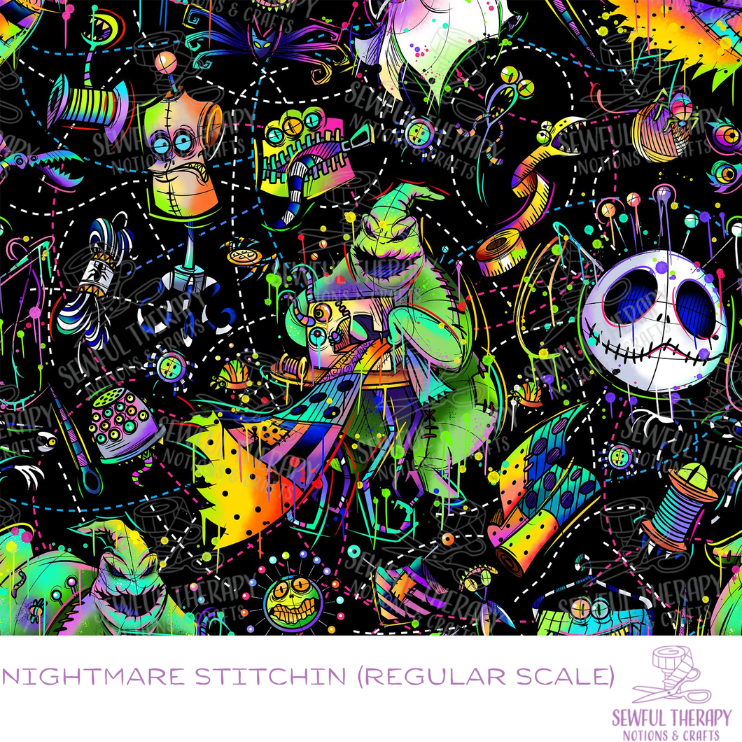 Sewful NON-Adhesive Hexatex 420D (Yard): Nightmare Stitchin