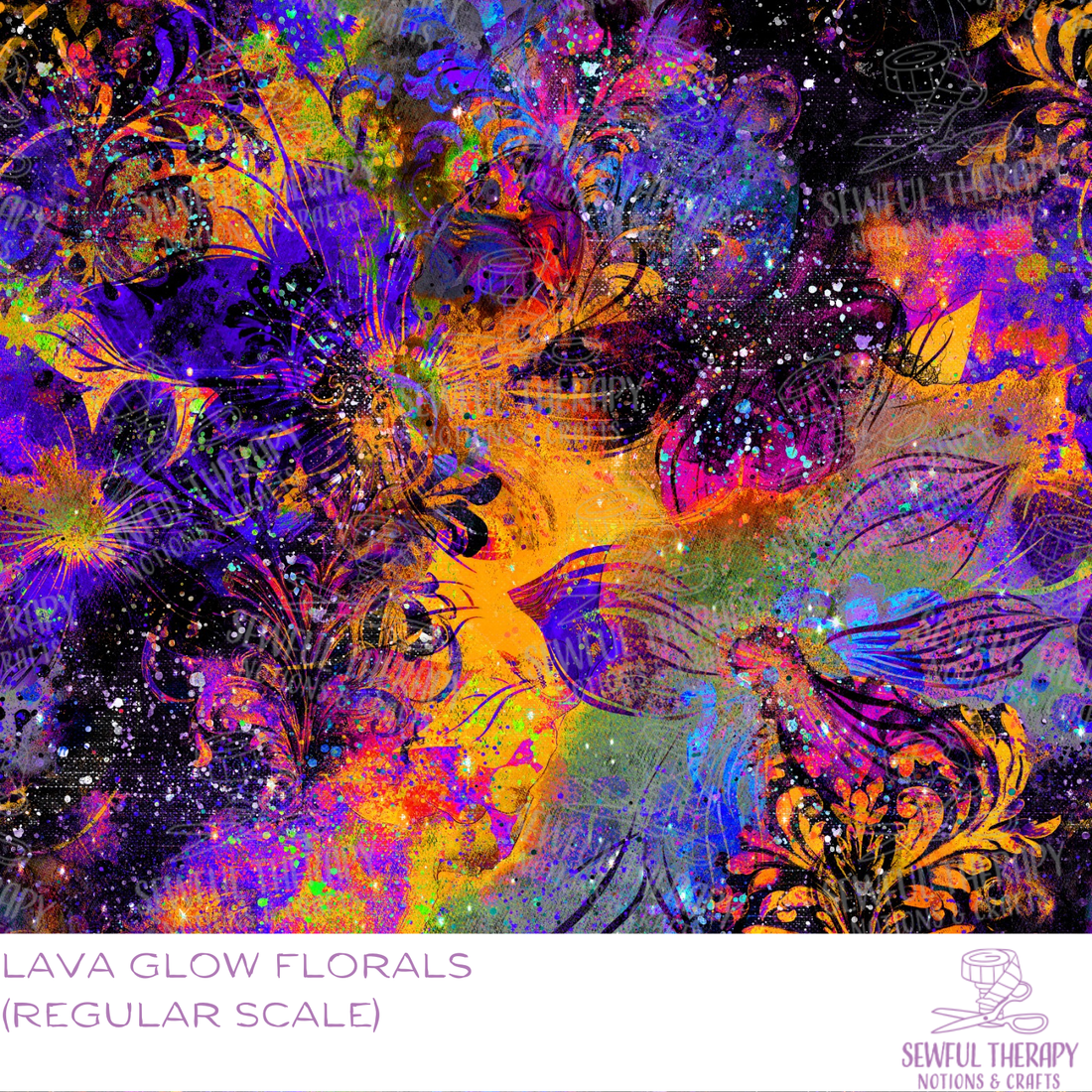 Lava Glow Florals SEWLUXE (YD)