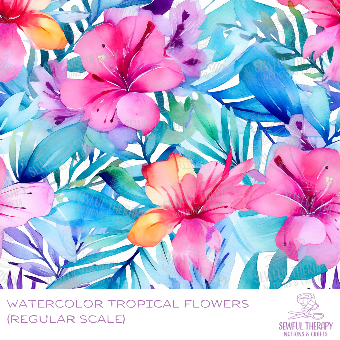 PREORDER 10-12 Business Weeks: Watercolor Tropical Flowers (Regular Scale)